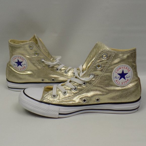 Converse Shoes - Converse All Star Chuck Taylor High Top Gold Foil Unisex Mens 6 Womens 8